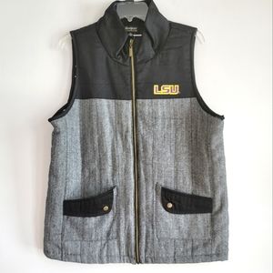 Gameday Couture LSU Black Gray Jacket Vest NWT Size XL